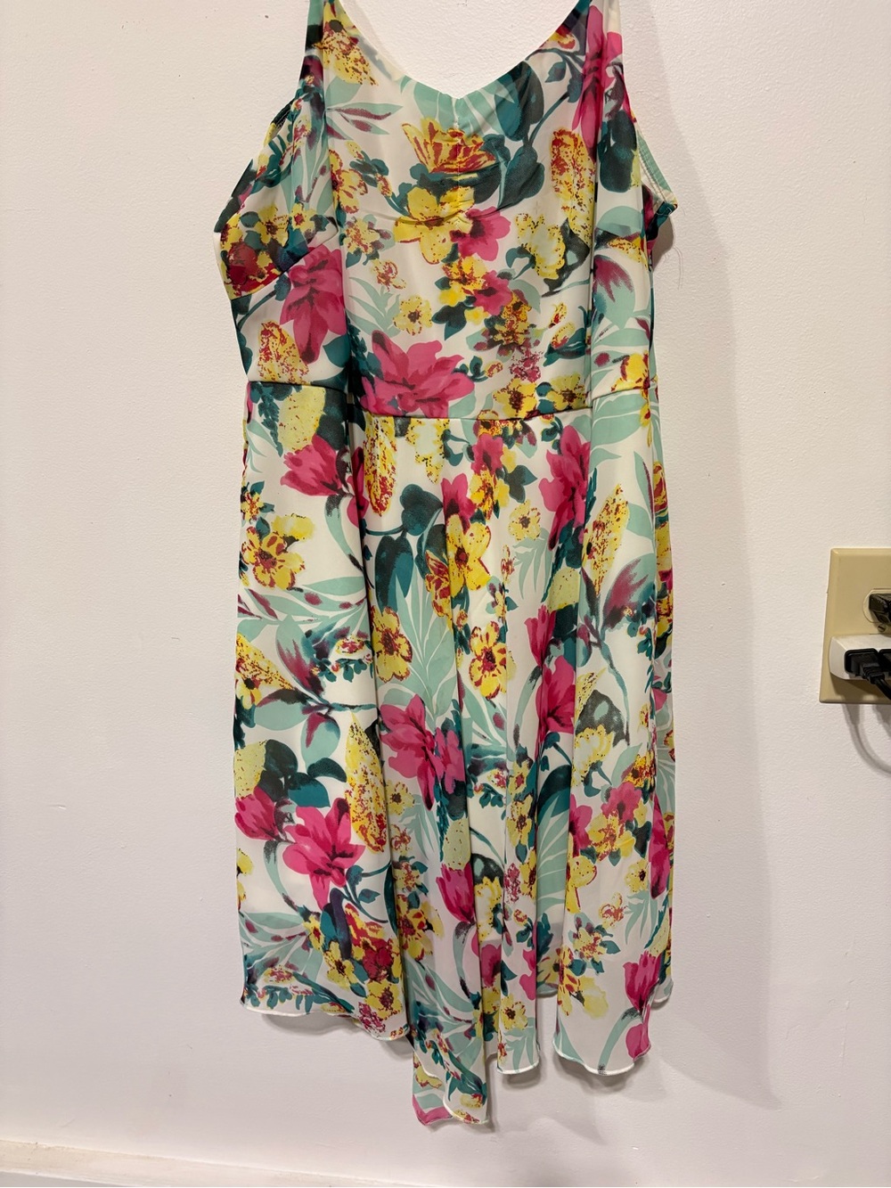 VENUS Floral Summer Dress in Pink, Yellow & Teal